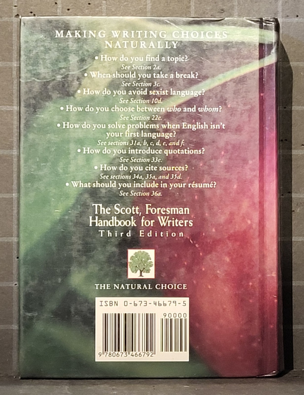 Scott Foresman Handbook for Writers by Maxine Hairston & John Ruszkiewicz 3183