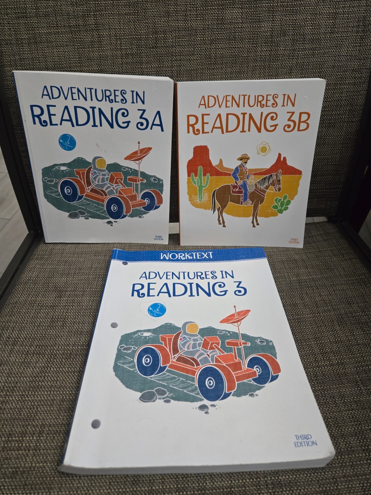 BJU Adventures in Reading-Texts 3A & 3B and mostly unused WORKTEXT-See Details
