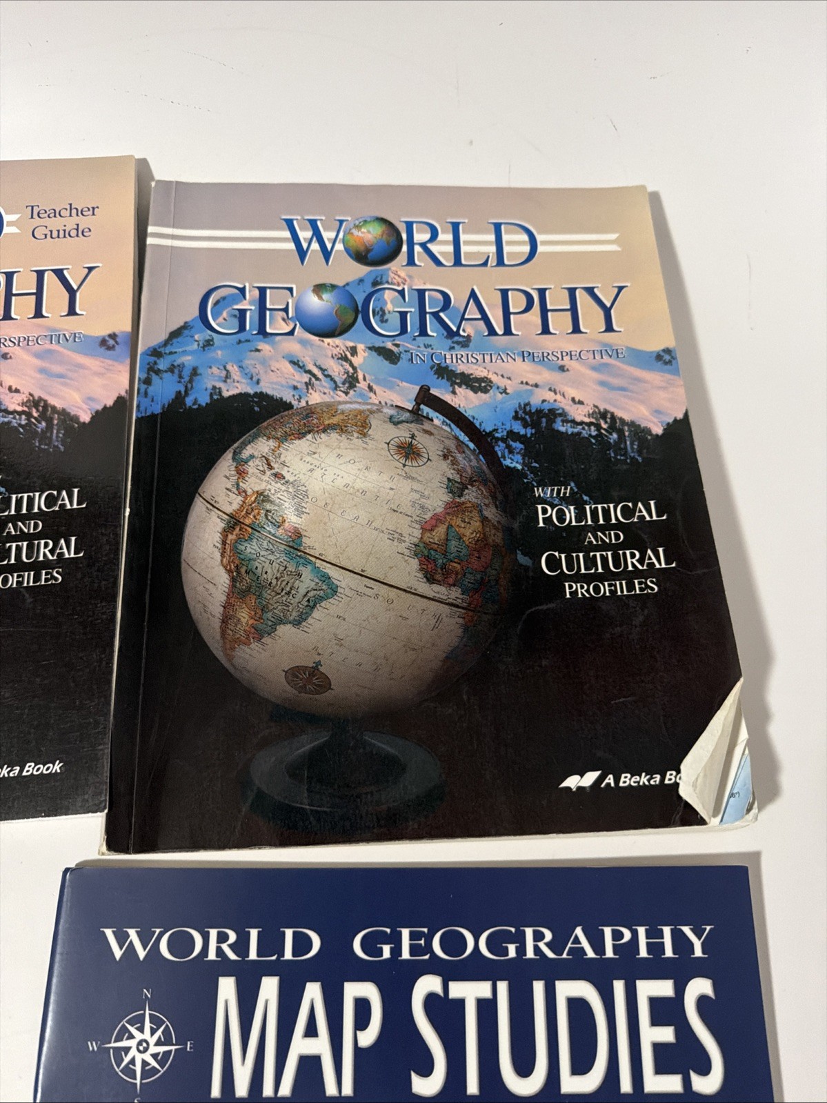 A Beka 6th grade World Geography + Map Studies Set of 6 Books – Test & Keys