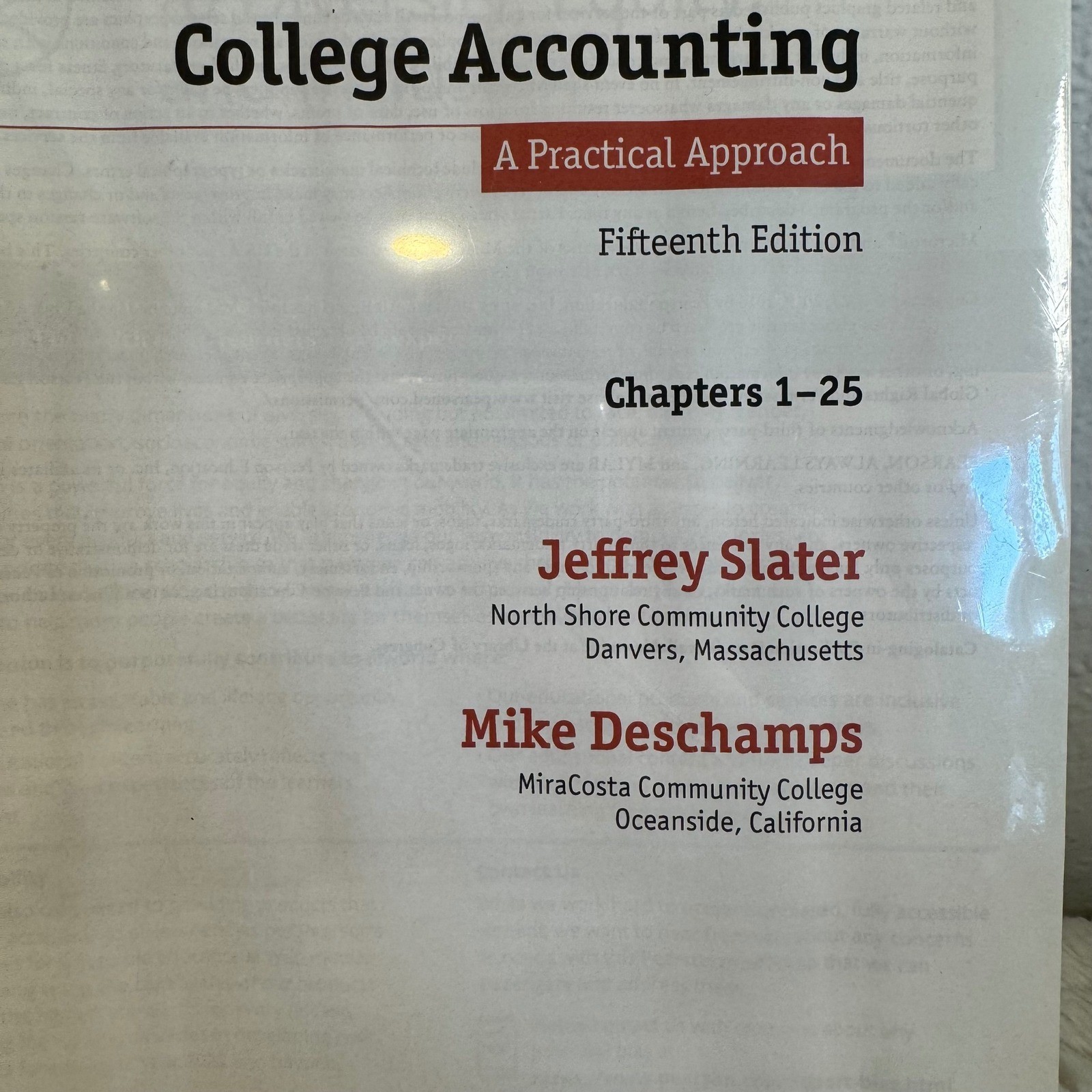 Pearson College Accounting A Practical Approach 15th Ed Slater Deschamps New