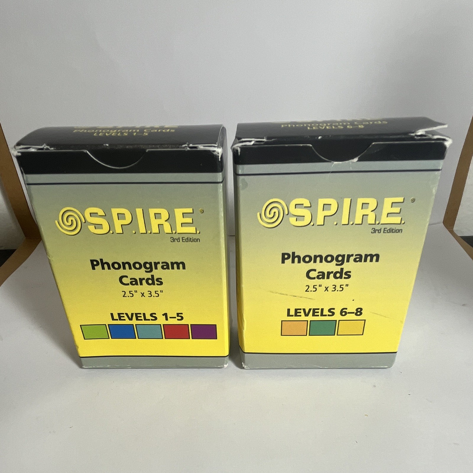 SPIRE Reading Phonogram Cards 3rd Edition Levels 1-5 & 6-8 Flashcards Complete
