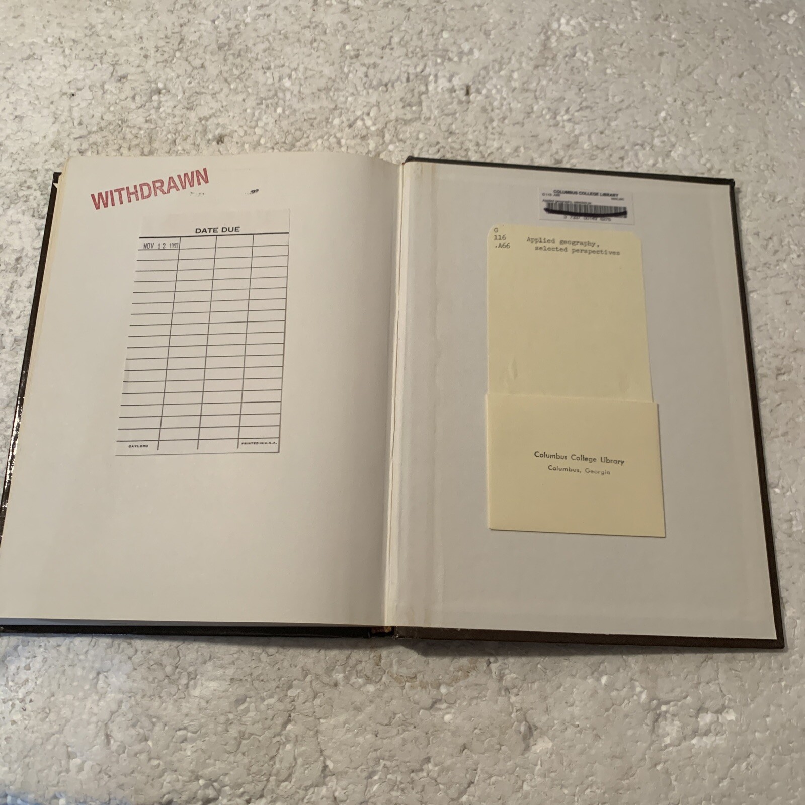 Applied Geography: Selected Perspectives by John W. Frazier 1982 Hardcover
