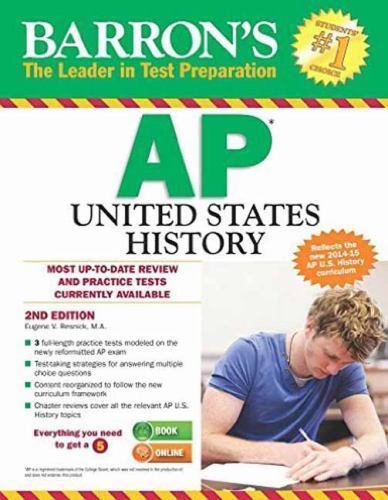 Barron’s AP United States History – 1438002696, paperback, Resnick MA, new