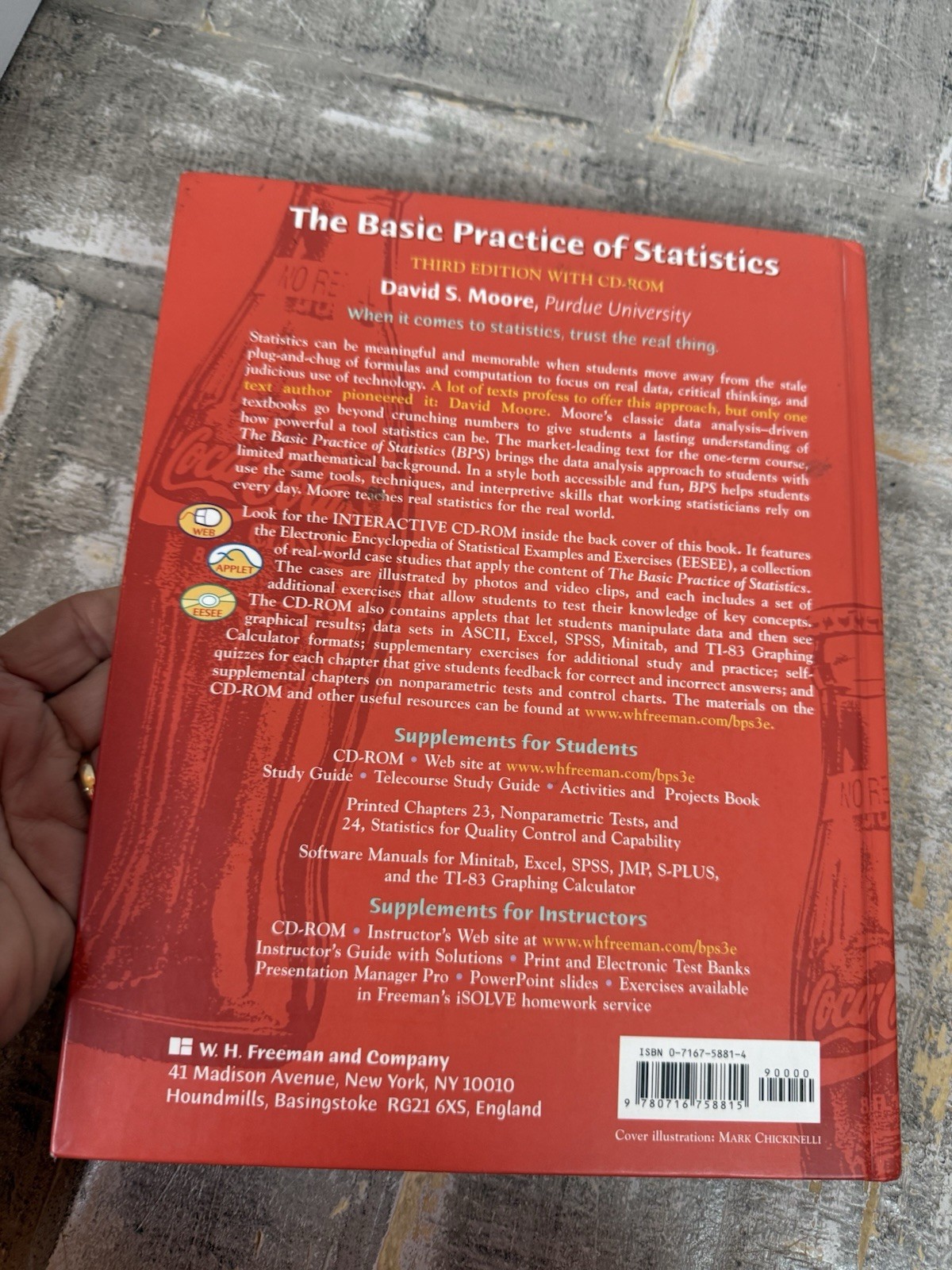Basic Practice of Statistics by David S. Moore (1995, Hardcover)