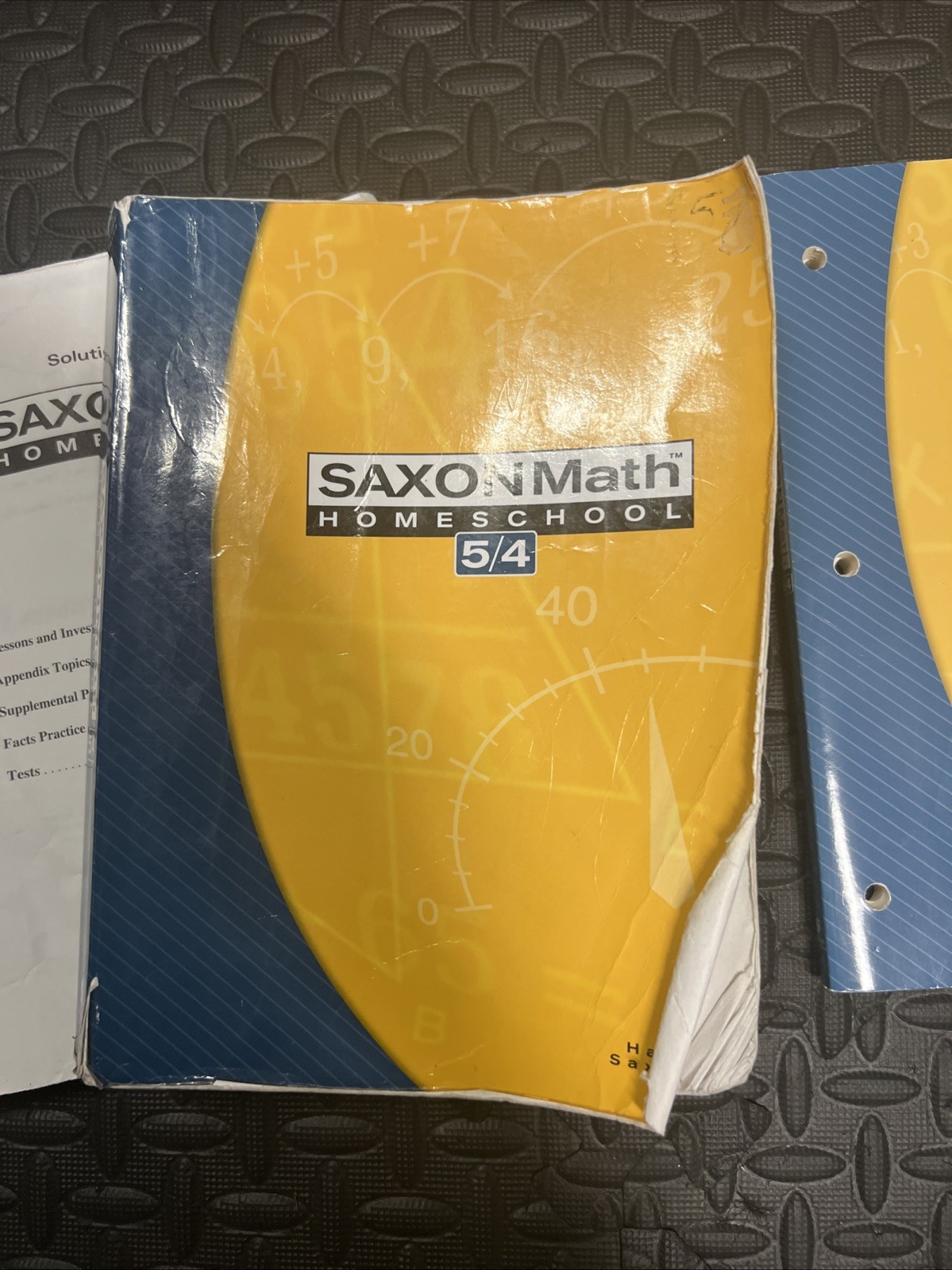 Saxon Math 5/4 Homeschool SET 3rd Ed Textbook, Solutions Manual, Test Worksheets
