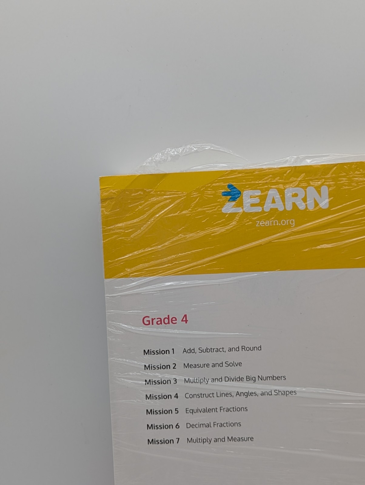 Zearn Math Grade 4, 3 Volumes – Paperback 2019 NEW in Plastic 3 Books