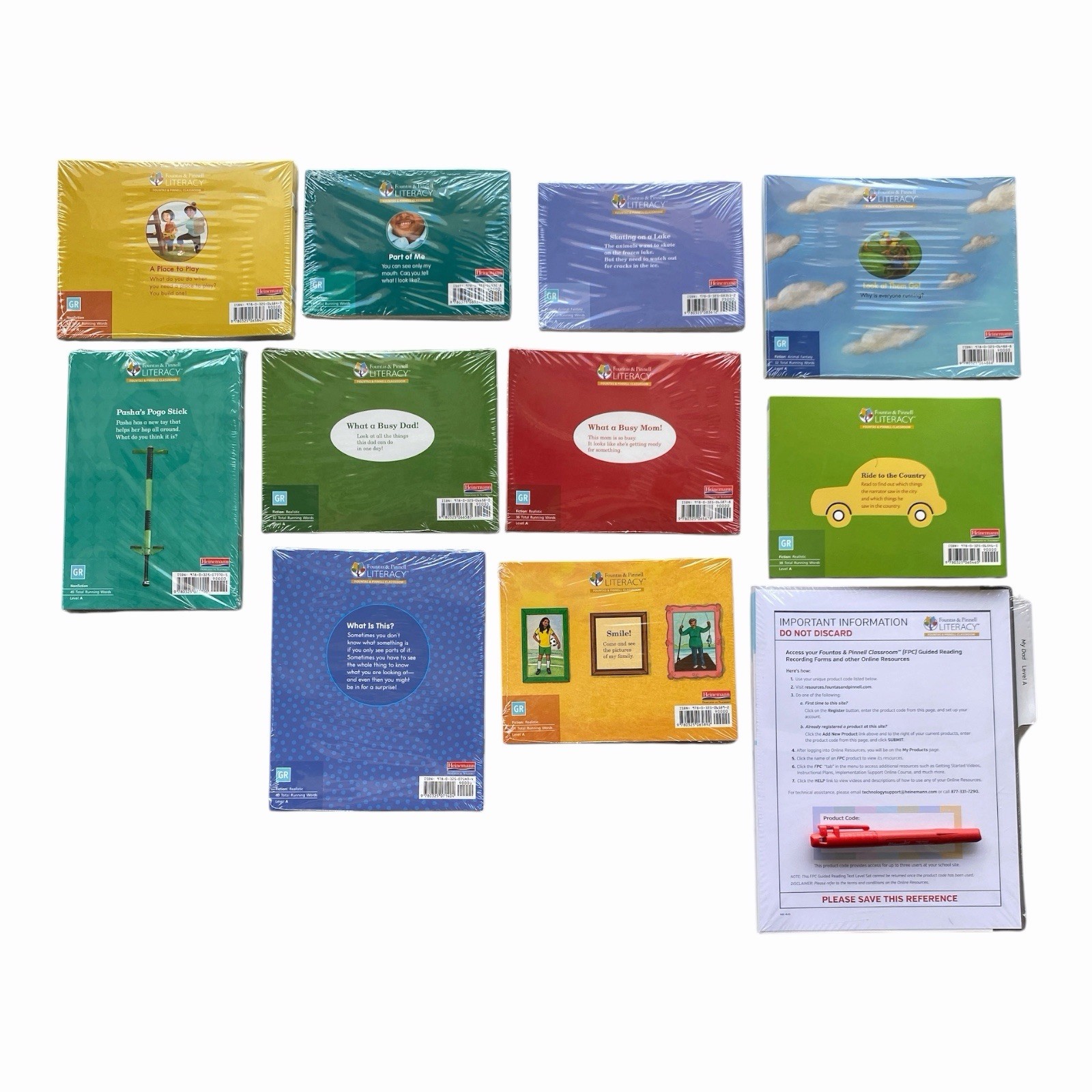 Fountas Pinnell Guided Reading Level A Collection 60 Books Teacher Materials