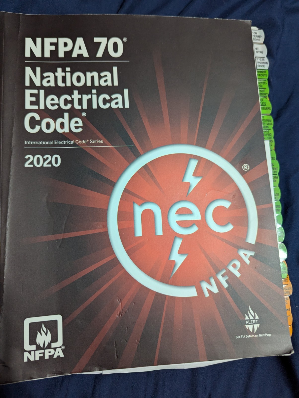 NFPA 70 NEC National Electrical Code 2020 With index tabs paperback
