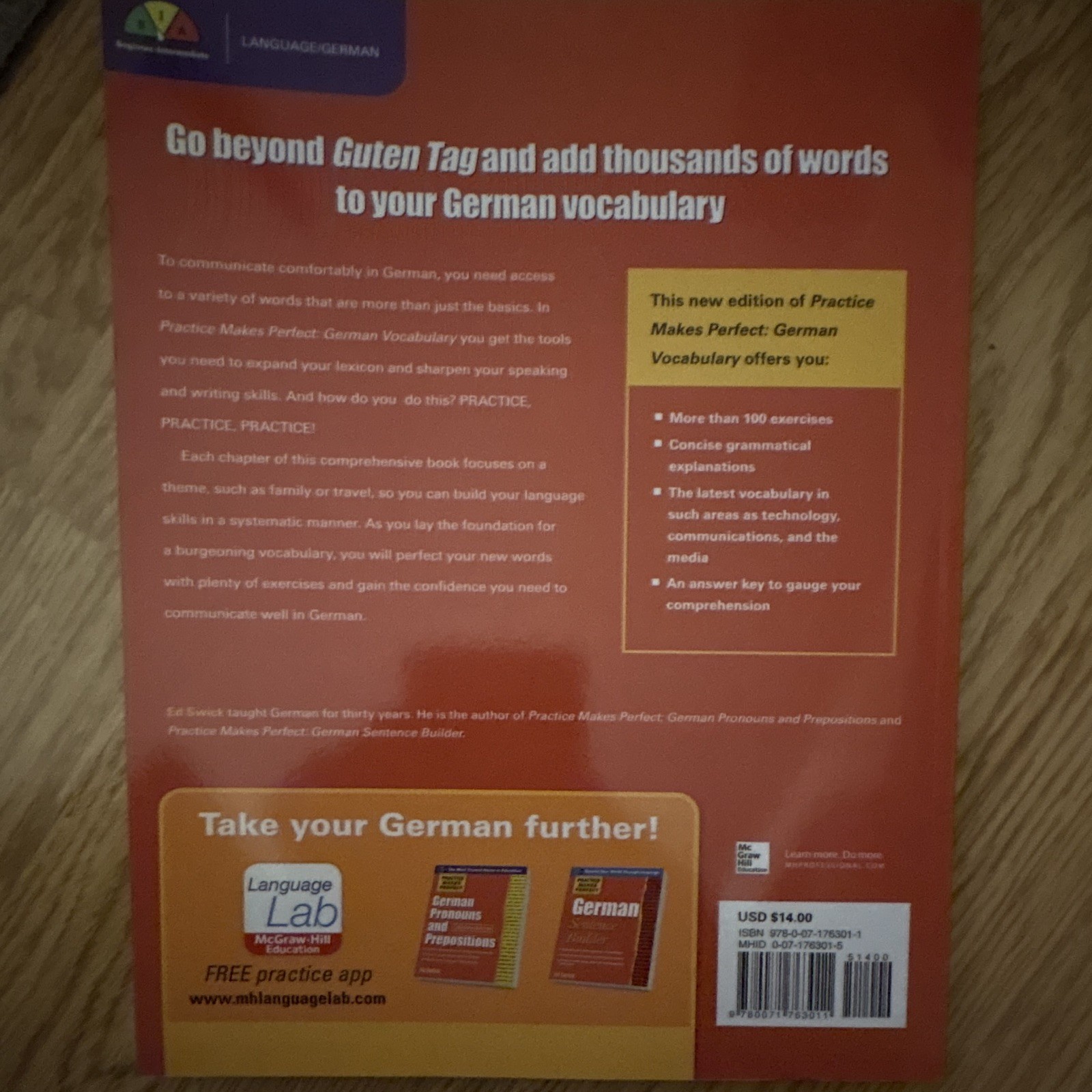 Practice Makes Perfect German Vocabulary 2nd Ed Paperback 2014 224p Swick