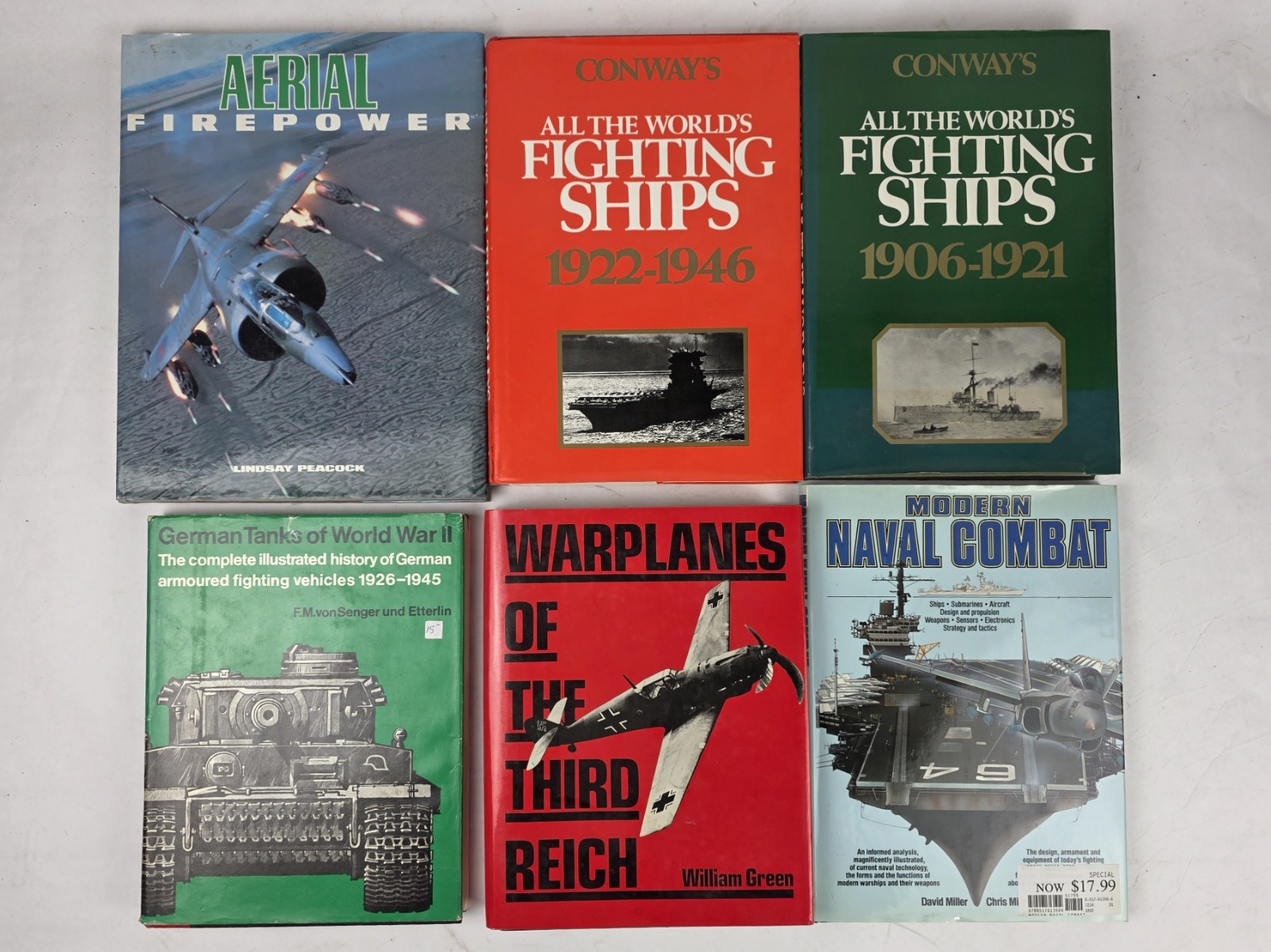 Lot of 6 Vintage Military Vehicle Coffee Table Book Planes Ships Tanks Germany