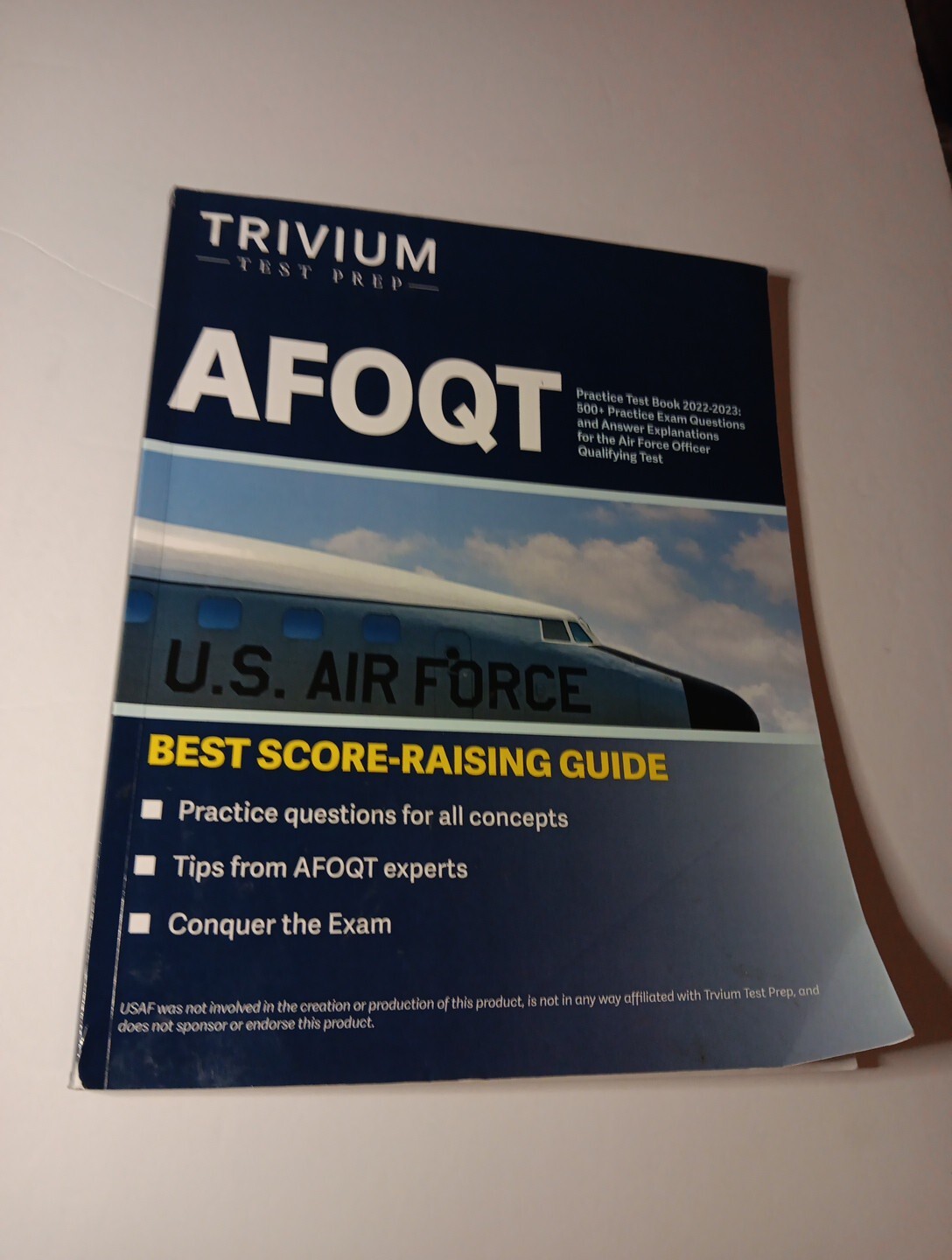 AFOQT Practice Test Book 2022-2023: 500+ Practice Exam Questions (paperback)