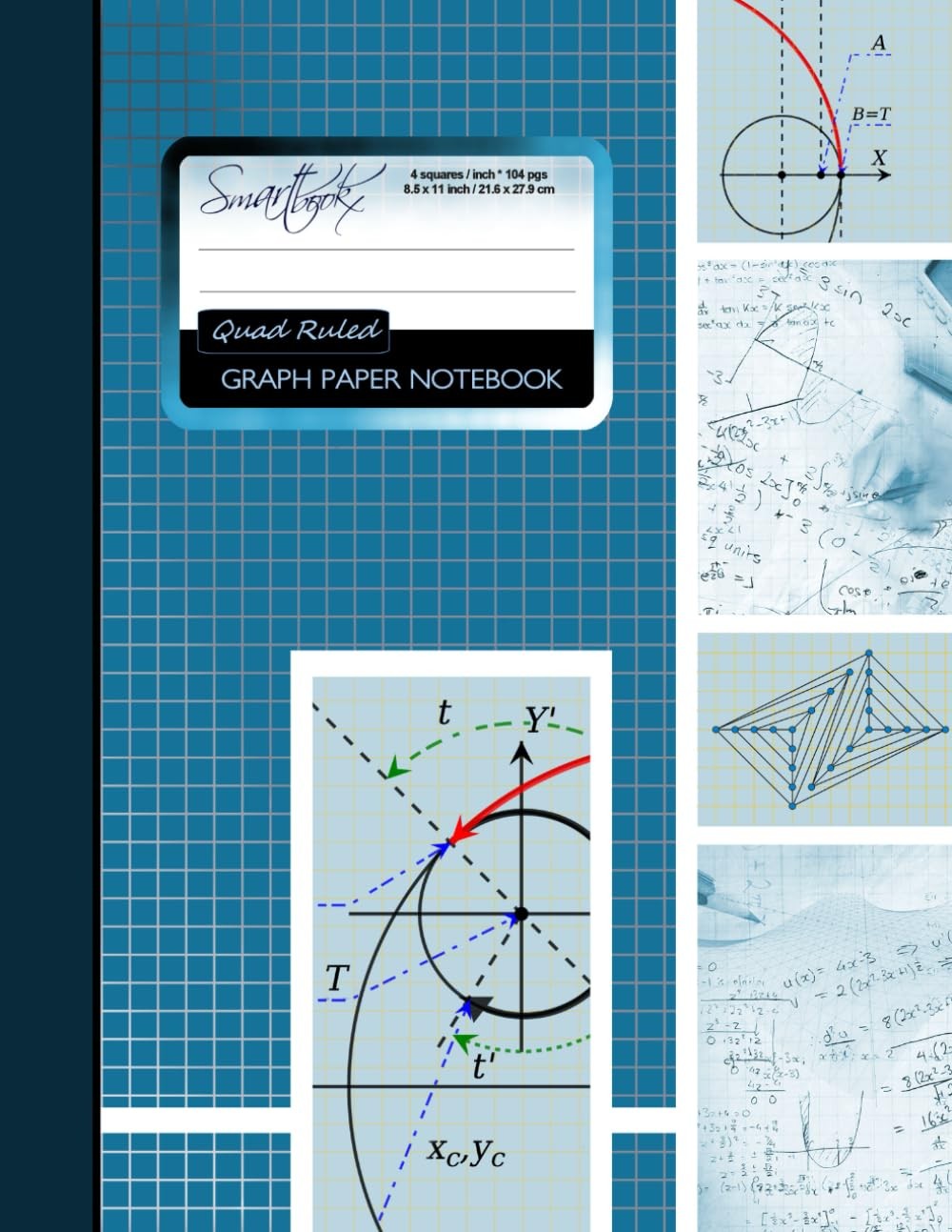 Graph Paper Notebook: Squared Graphing * Blank Quad Ruled * Large White