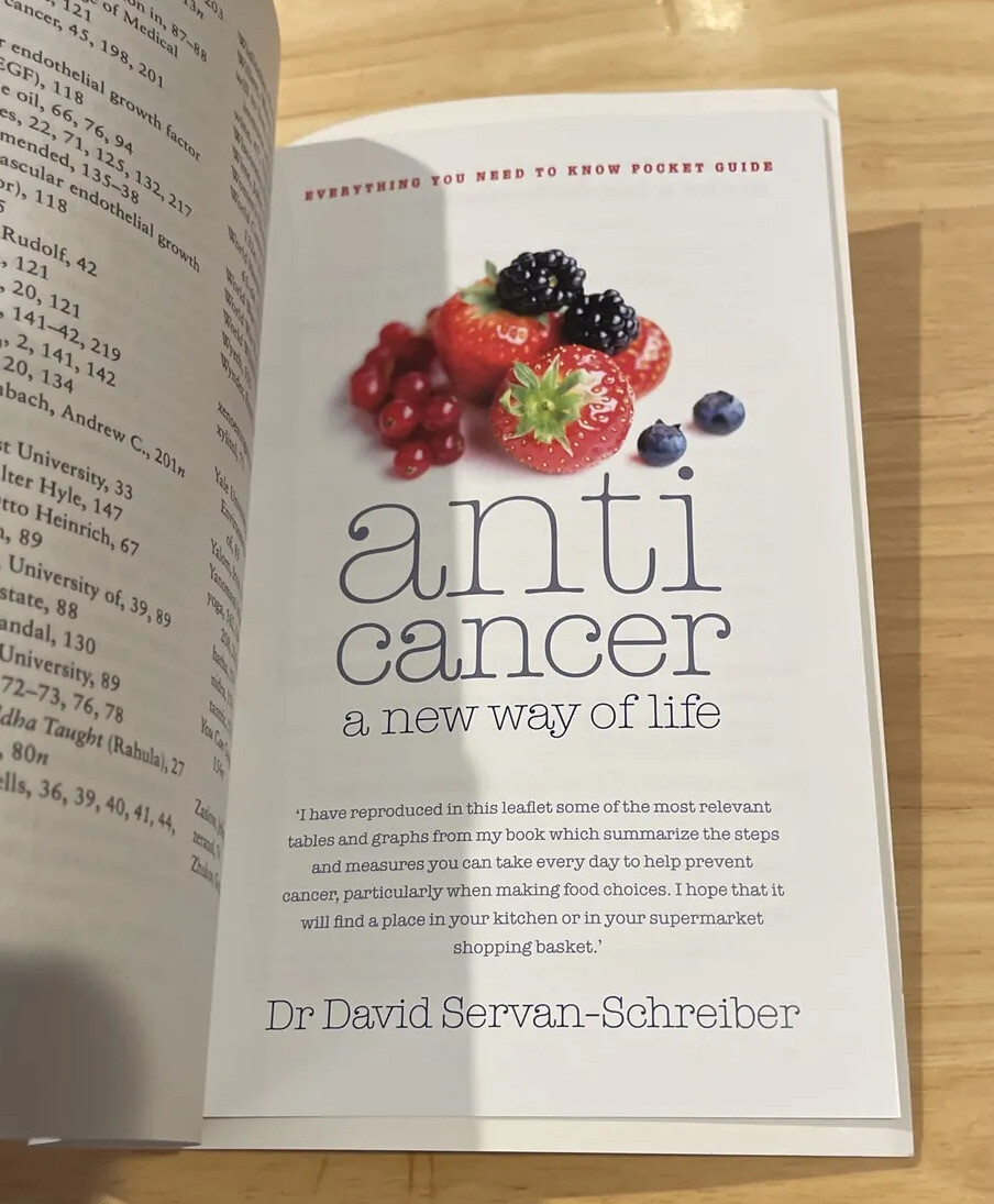 Anticancer: A New Way of Life David Servan-Schreiber PB Book + Pocket Guide