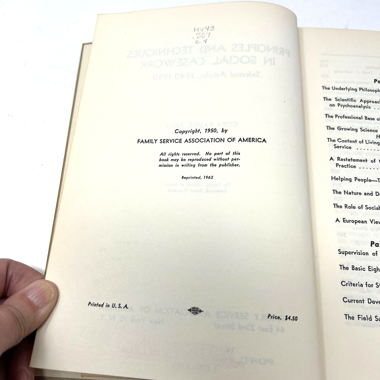 Principles and Techniques in Social Casework Selected Articles 1940-1950