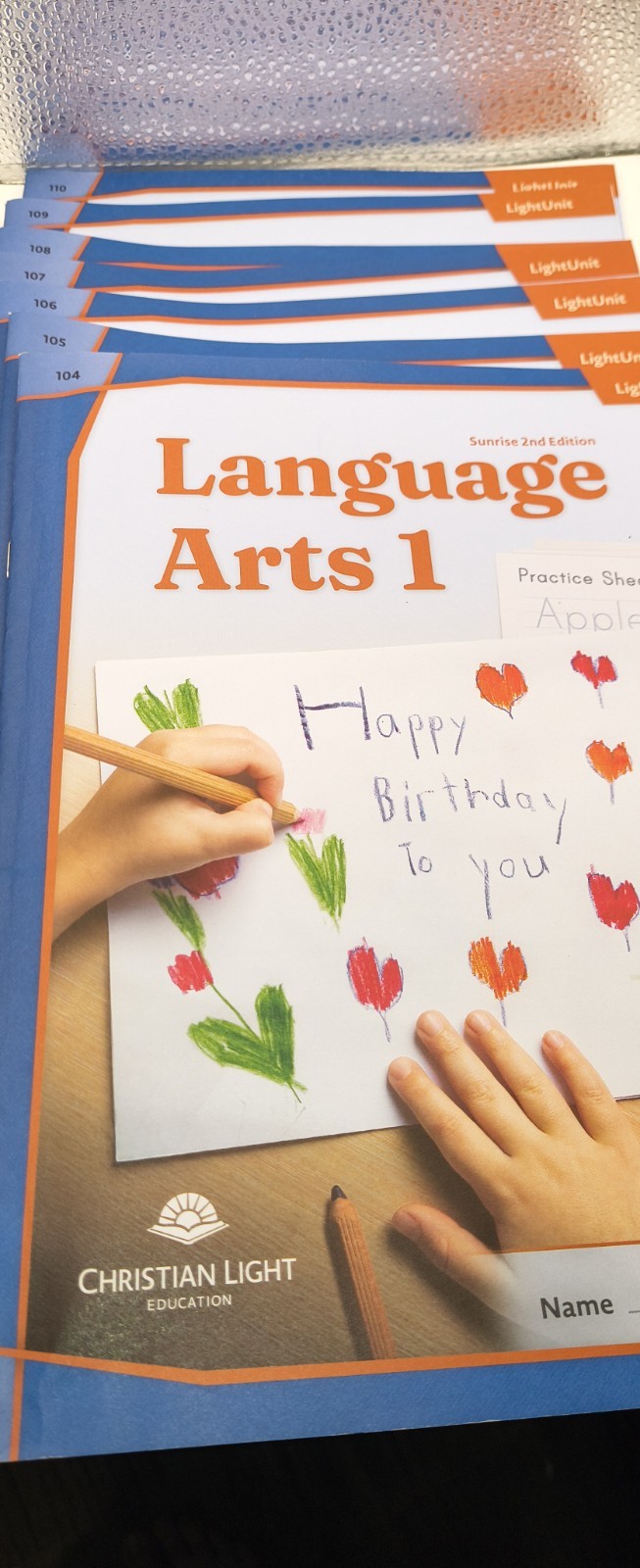 Christian Light Education Language Arts 1 Sunrise 2nd Edition Workbook Set PB