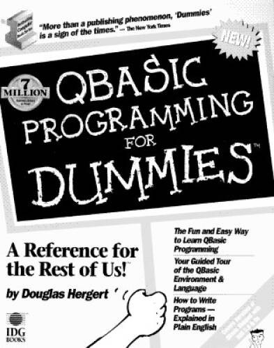 Qbasic Programming for Dummies – Paperback By Hergert, Douglas – VERY GOOD