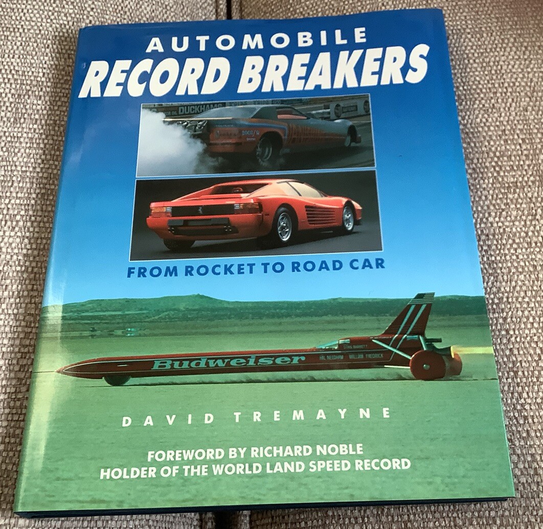 AUTOMOBILE RECORD BREAKERS ROCKET TO ROAD DAVID TREMAYNE HARDBACK 128 PAGES
