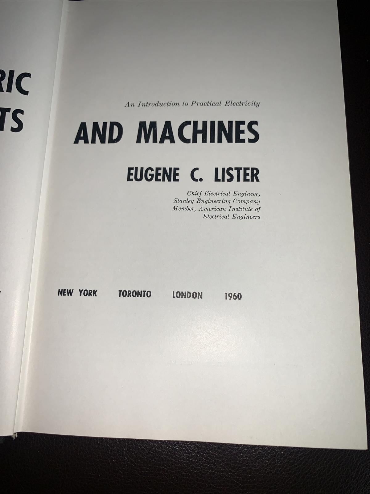 Electric Circuits And Machines– 3rd Edition– Eugene C. Lister