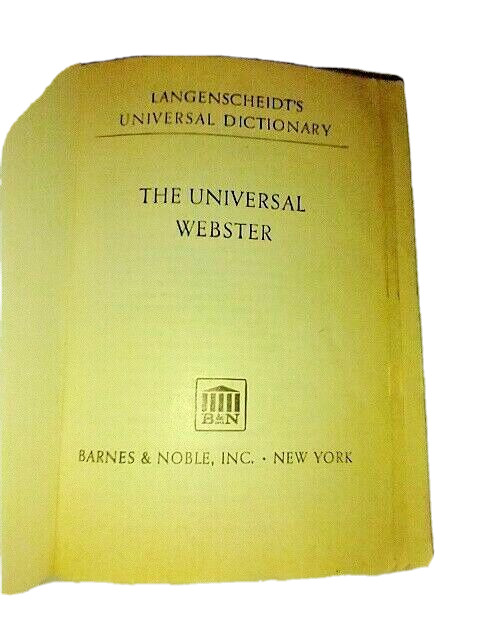 LANGENSHEIDT’S Dictionary Pocket Size The Universal Webster 22nd Edition 1966