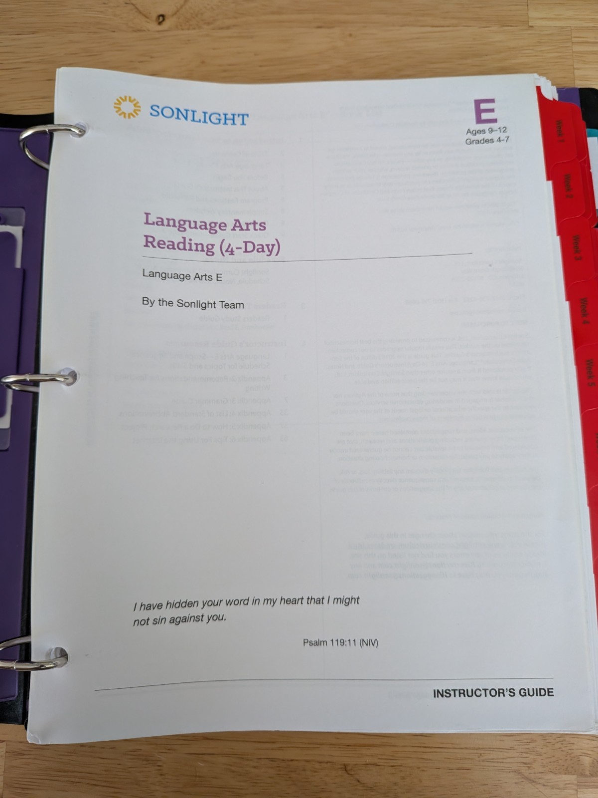 Sonlight Language Arts E 4-Day Curriculum Some Readers Homeschool Grades 4-7