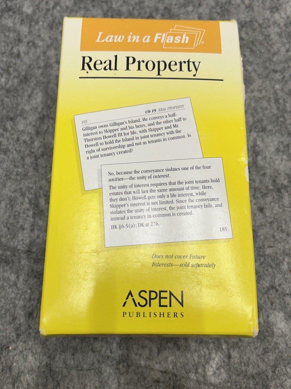Emanuel Law In A Flash Cards Real Property 2006 Bar Exam Study Aid Aspen Publish