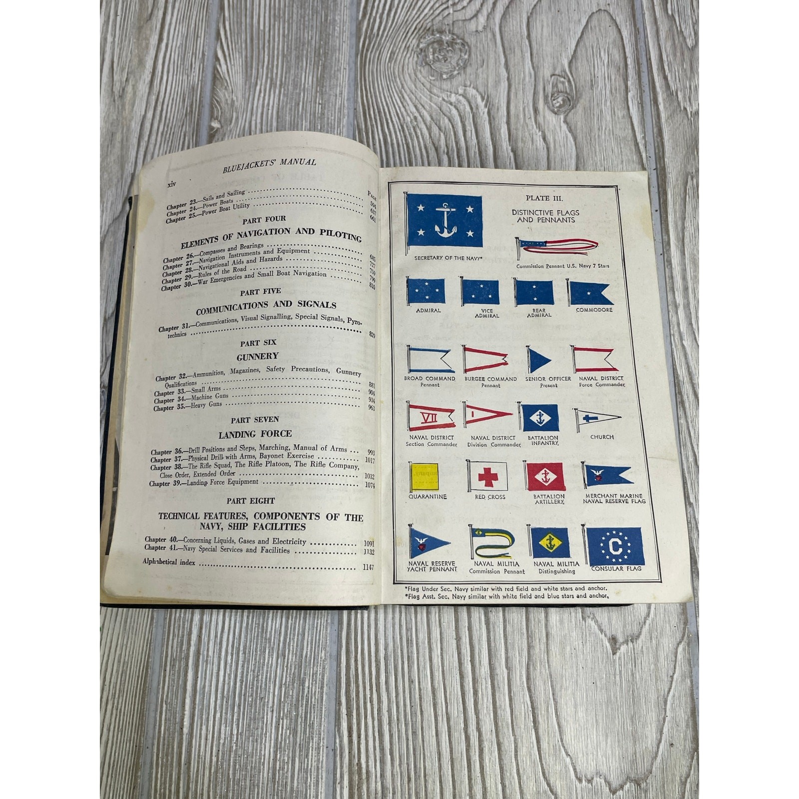 Bluejackets’ Manual 1943 US Navy 11th Edition Enlisted Seamanship HC VTG