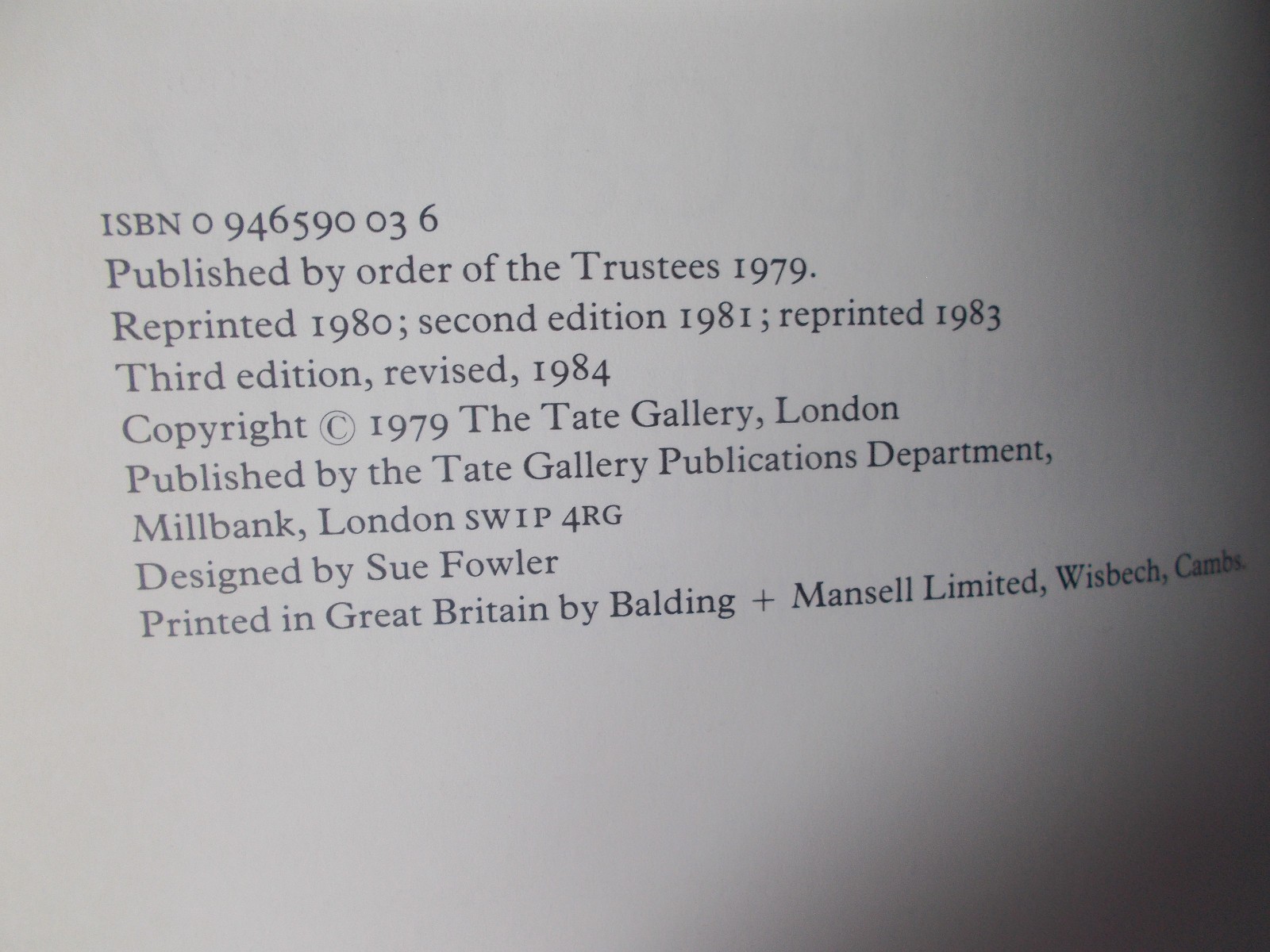 Tate Gallery: An Illustrated Companion by Tate Gallery Paperback Book