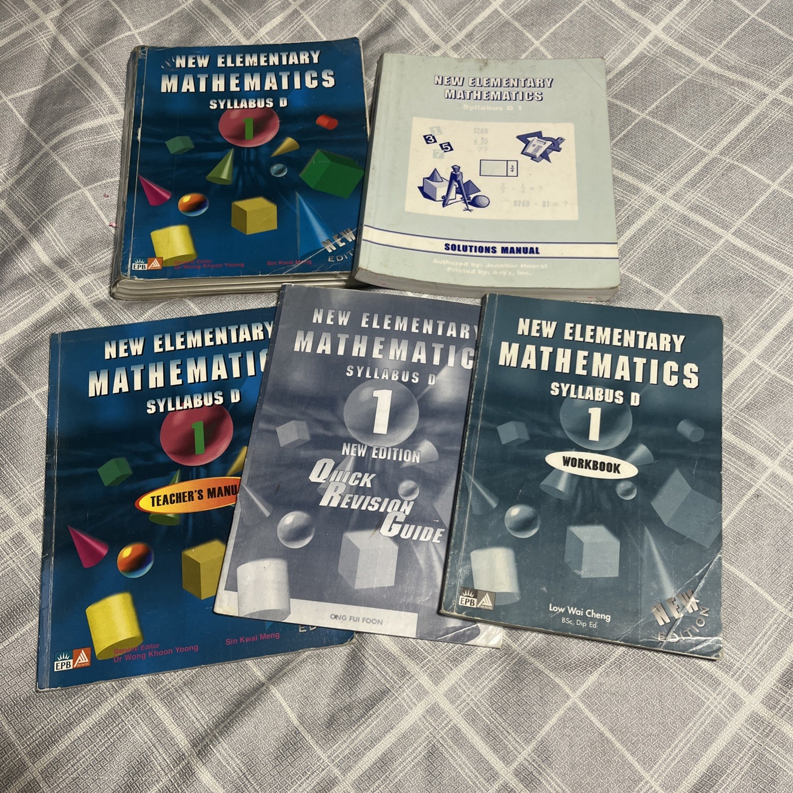 Lot Singapore NEW ELEMENTARY MATH Syllabus D Book 1 Teacher’s & Solutions Manual