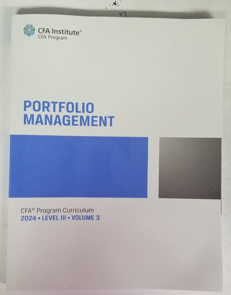 CFA Institute CFA Program Curriculum 2024 Level III Volumes 1 to 6