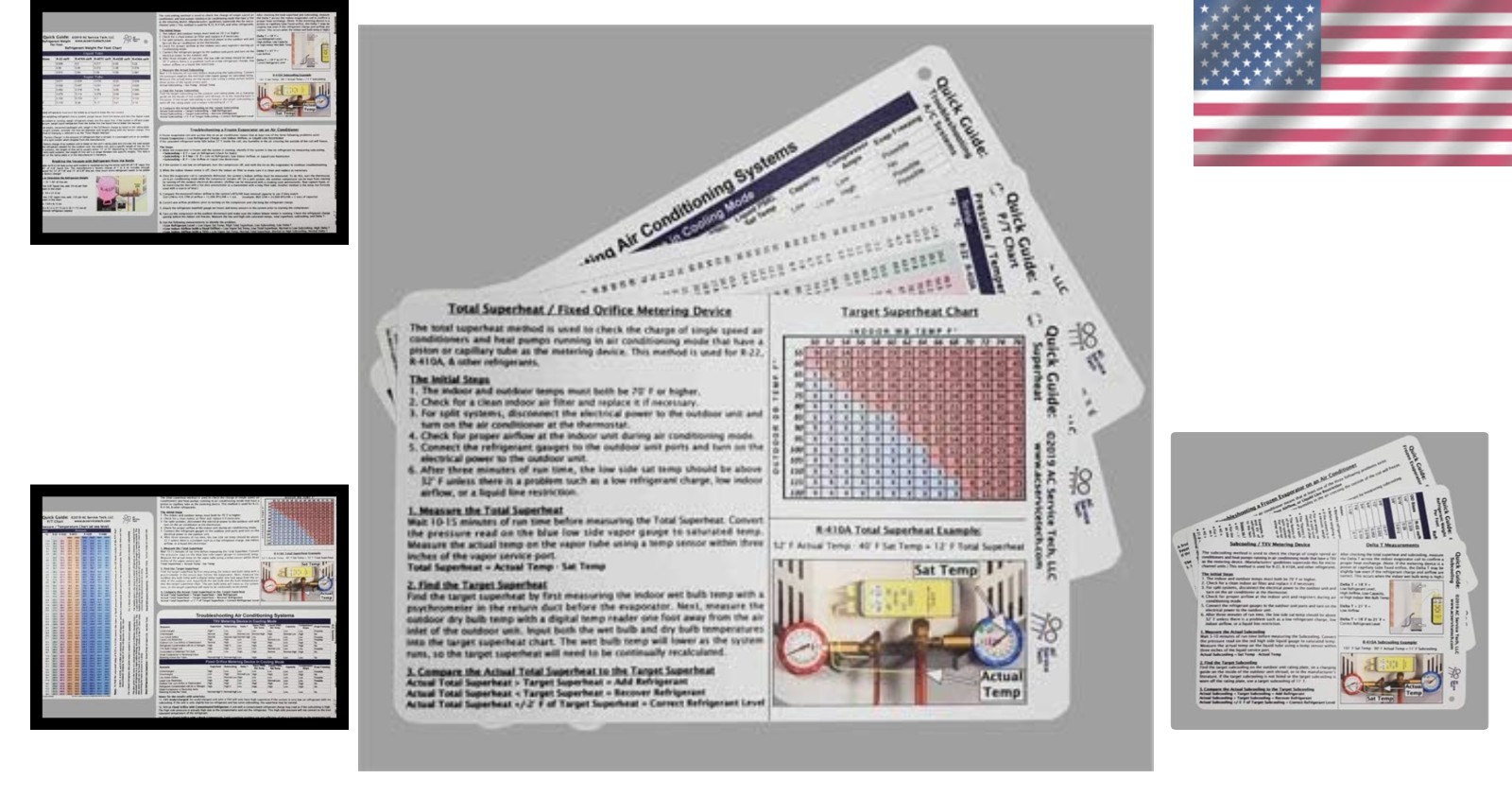 Durable HVAC Technician Reference Cards – Essential Tool for Refrigerant Issues