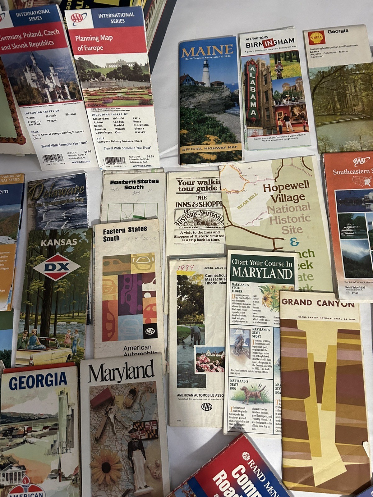 Nice Lot Of Mixed STREET MAPS Europe, Germany, Georgia, Southern States, Etc.