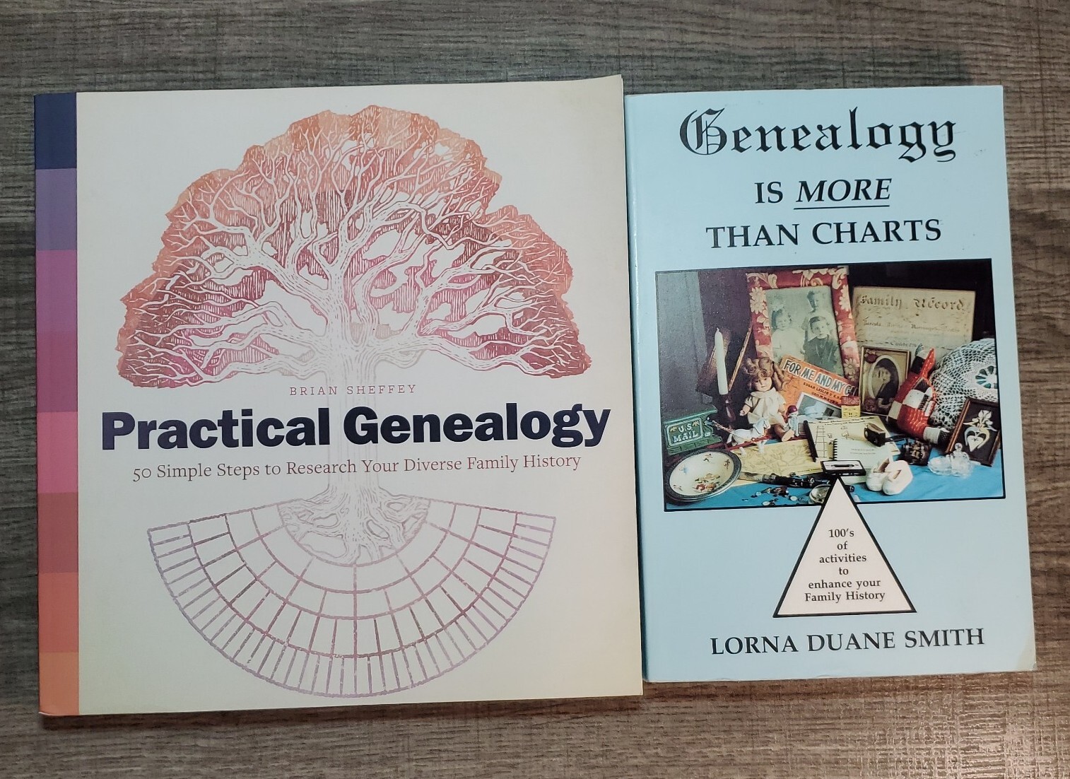 Practical Genealogy : 50 Steps by Sheffey & Genealogy More Than Charts 2 Books