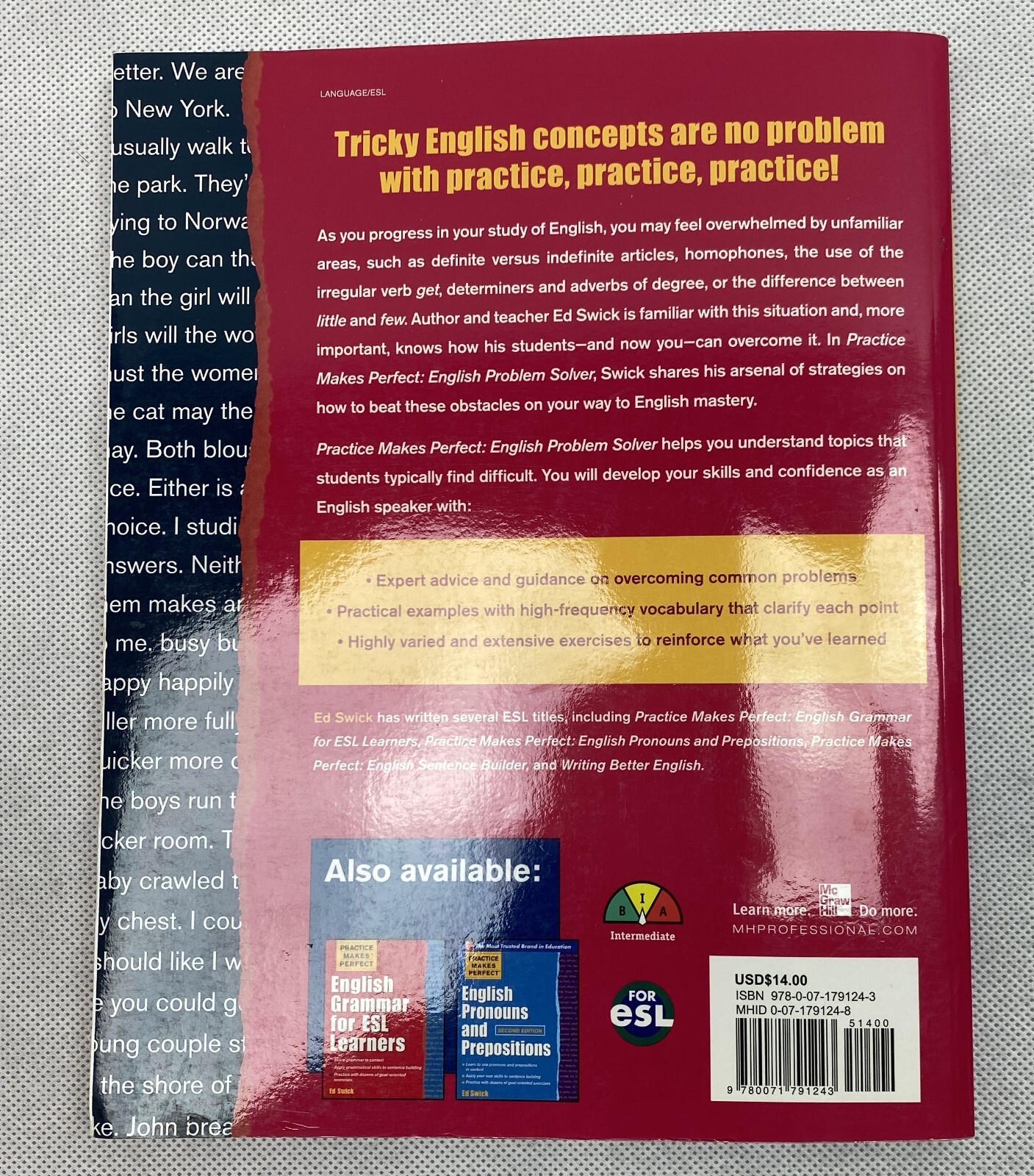ESL English Problem Solver Practice Makes Perfect Ed Swick Priority Mail Ship