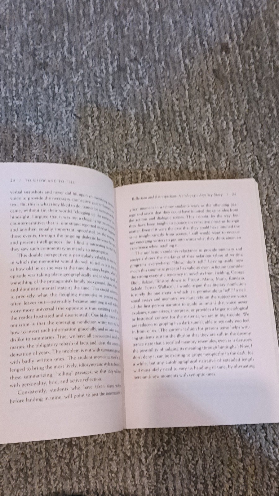 To Show and To Tell: The Craft of Literary Nonfiction by Phillip Lopate [VG]