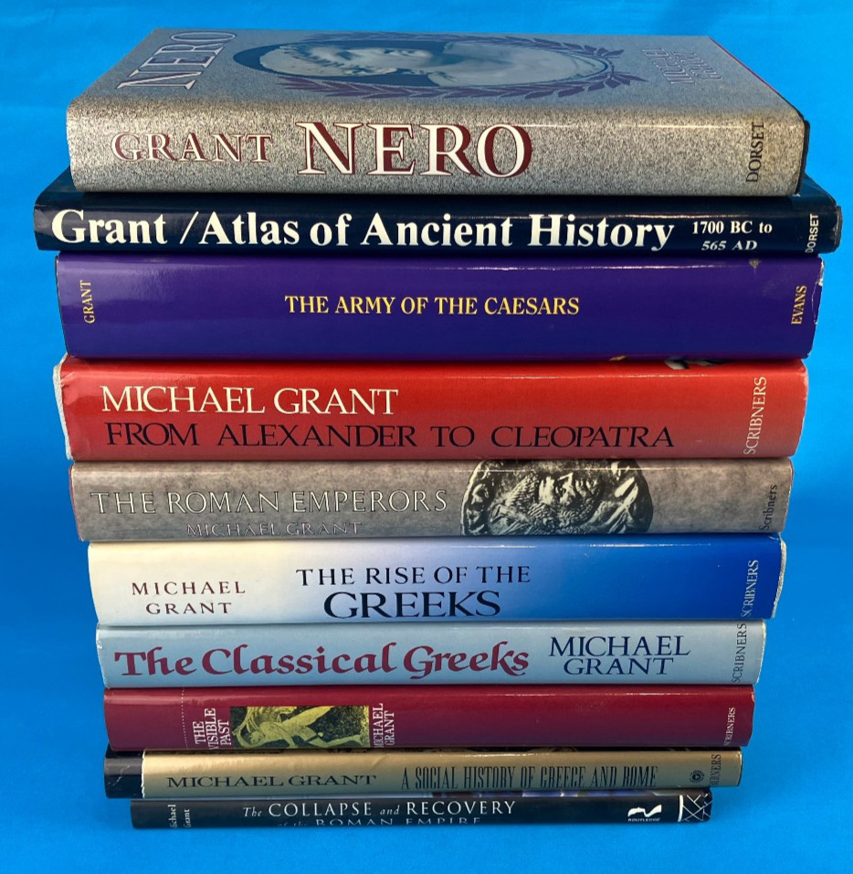 Vintage Lot 10 Books Michael Grant Greeks Roman Empire HC 1989 Atlas Emperors