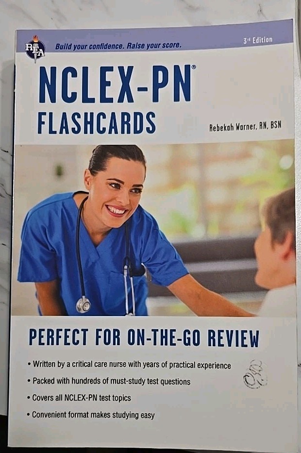 NCLEX-PN Flashcards Book 3rd Edition REA | Paperback | Highlighted