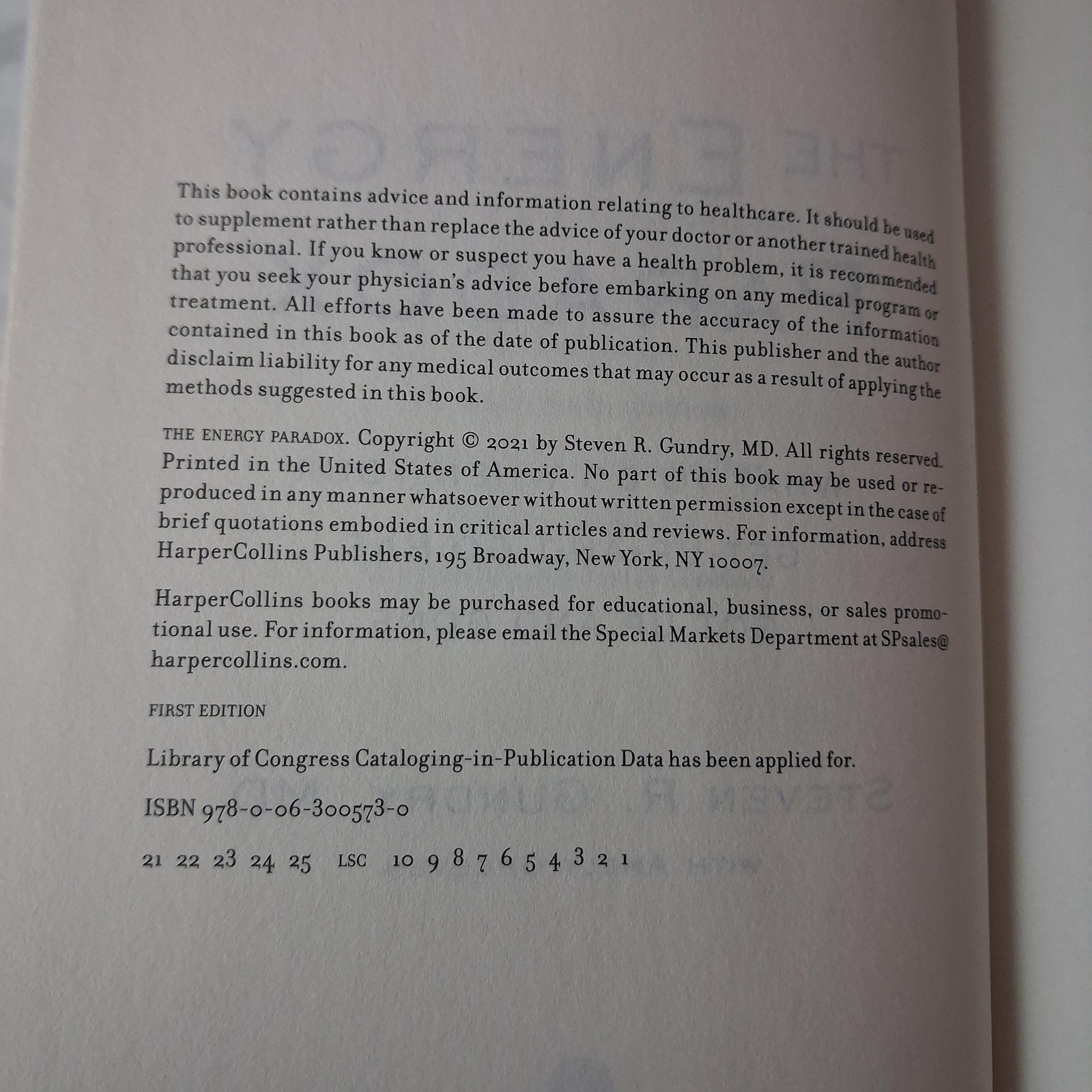 The Energy Paradox: What To Do When Get-Up-And-Go Has Gone Steven R Gundry HC