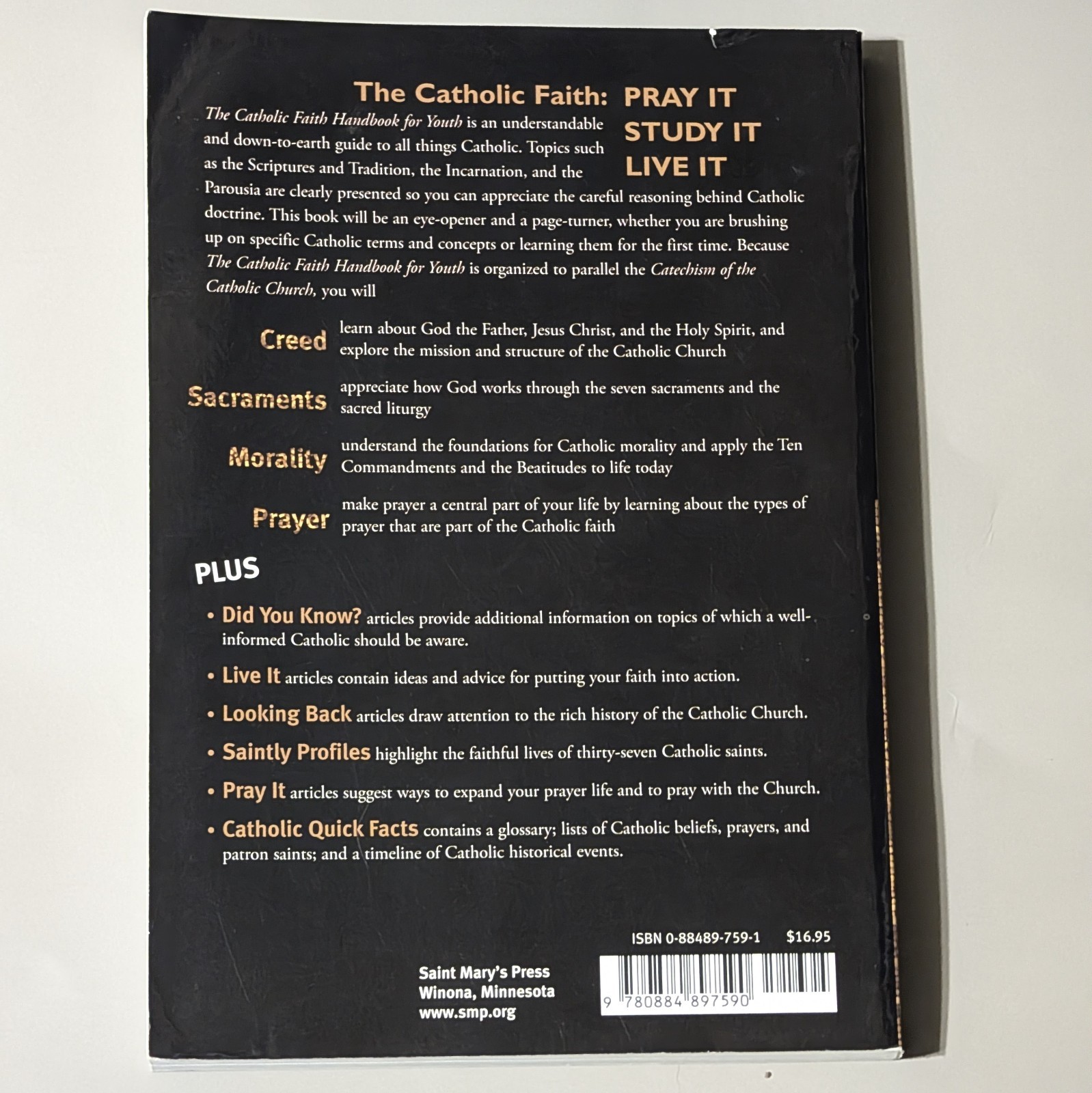 The Catholic Church Faith Handbook Guide For Youth Kids Children Third Edition