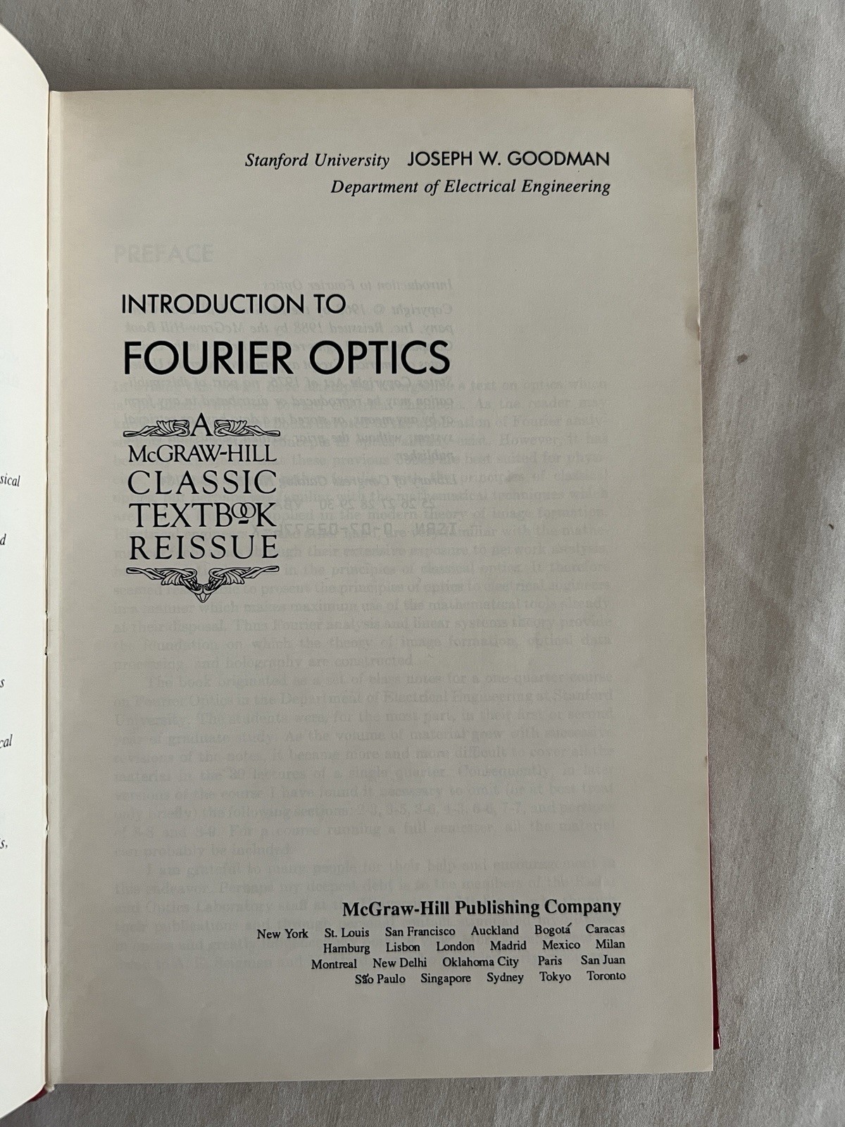 Introduction to Fourier Optics by Joseph Goodman – Classic Textbook Reissue
