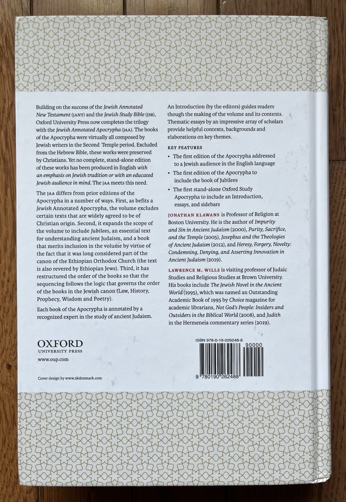 The Jewish Annotated Apocrypha by Jonathan Klawans NRSV 2020