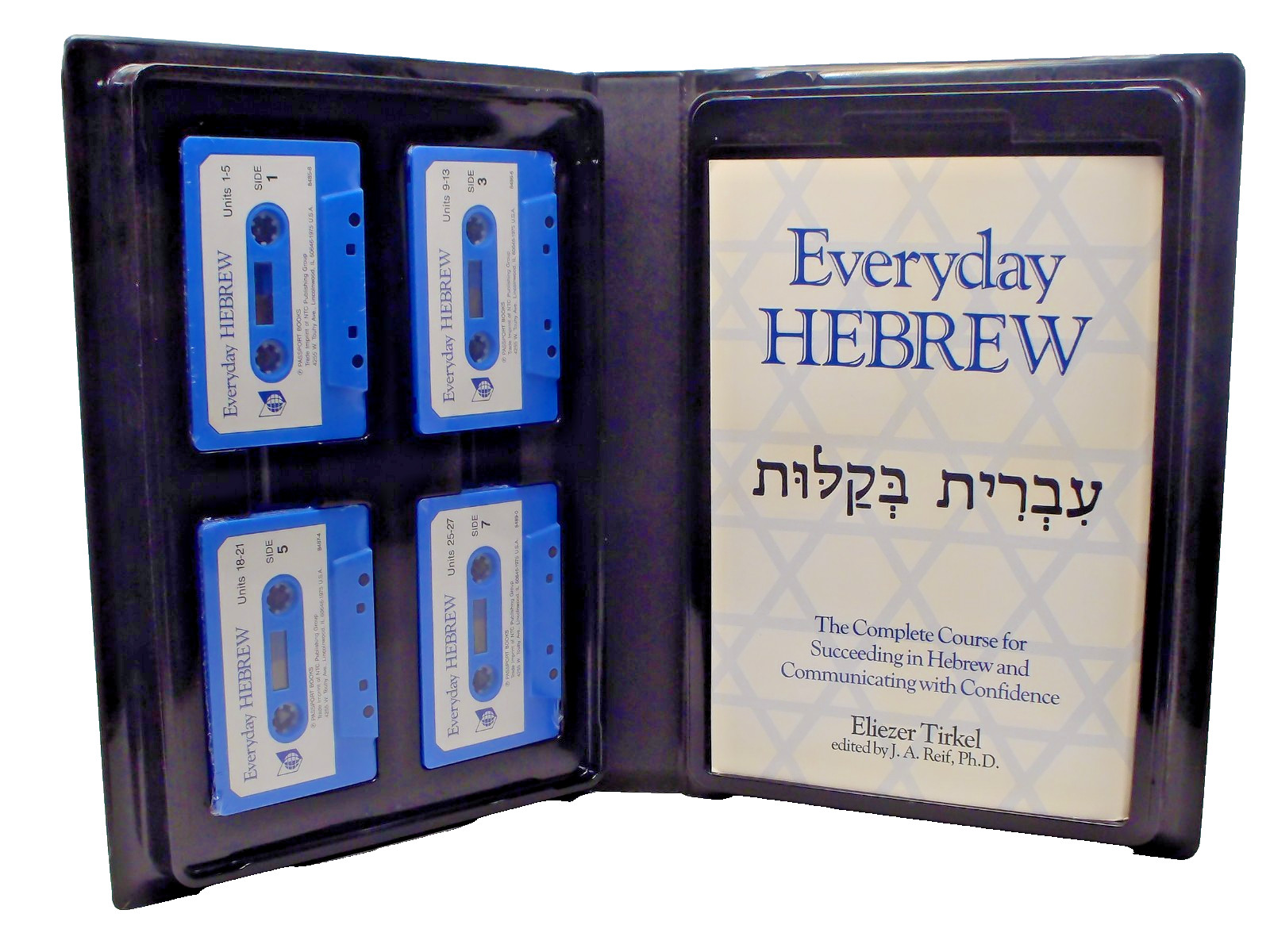 Everyday Hebrew Language Program Booklet 4 Cassette Tapes Eliezer Tirkel