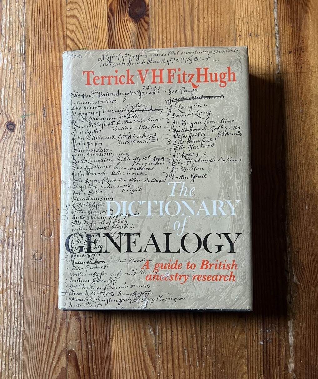 The Dictionary of Genealogy by Terrick V H FitzHugh – H/B 1986 VG condition