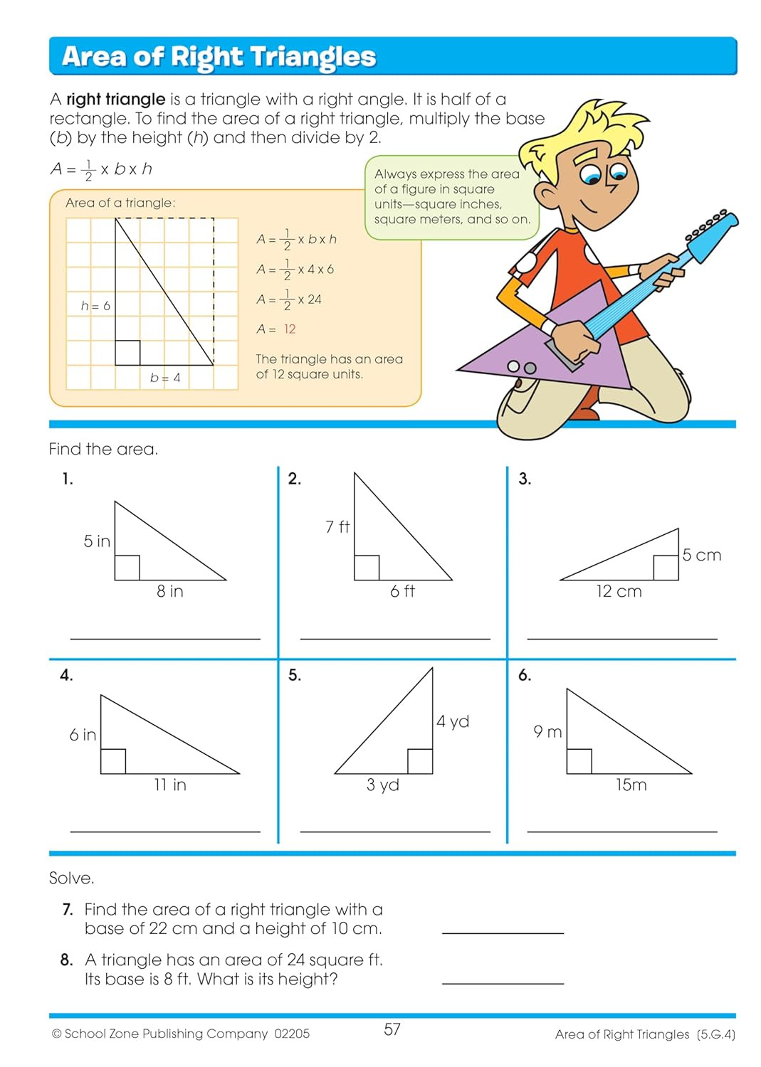 School Zone Math Basics 5 Workbook: 64 Pages, 5th Grade, Division, Order of Oper