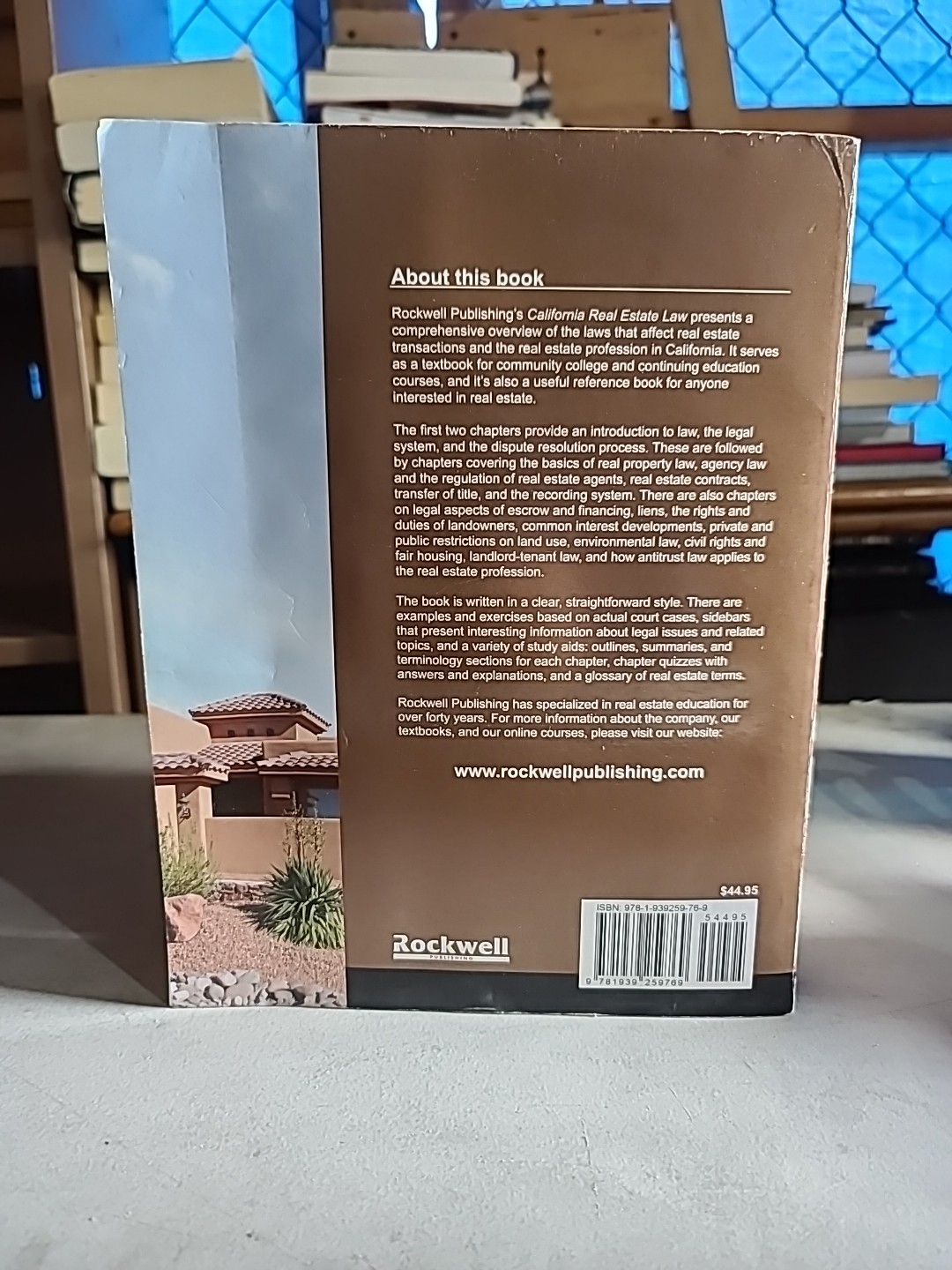 California Real Estate Law 2020 5th Edition Softcover Rockwell Publishing N