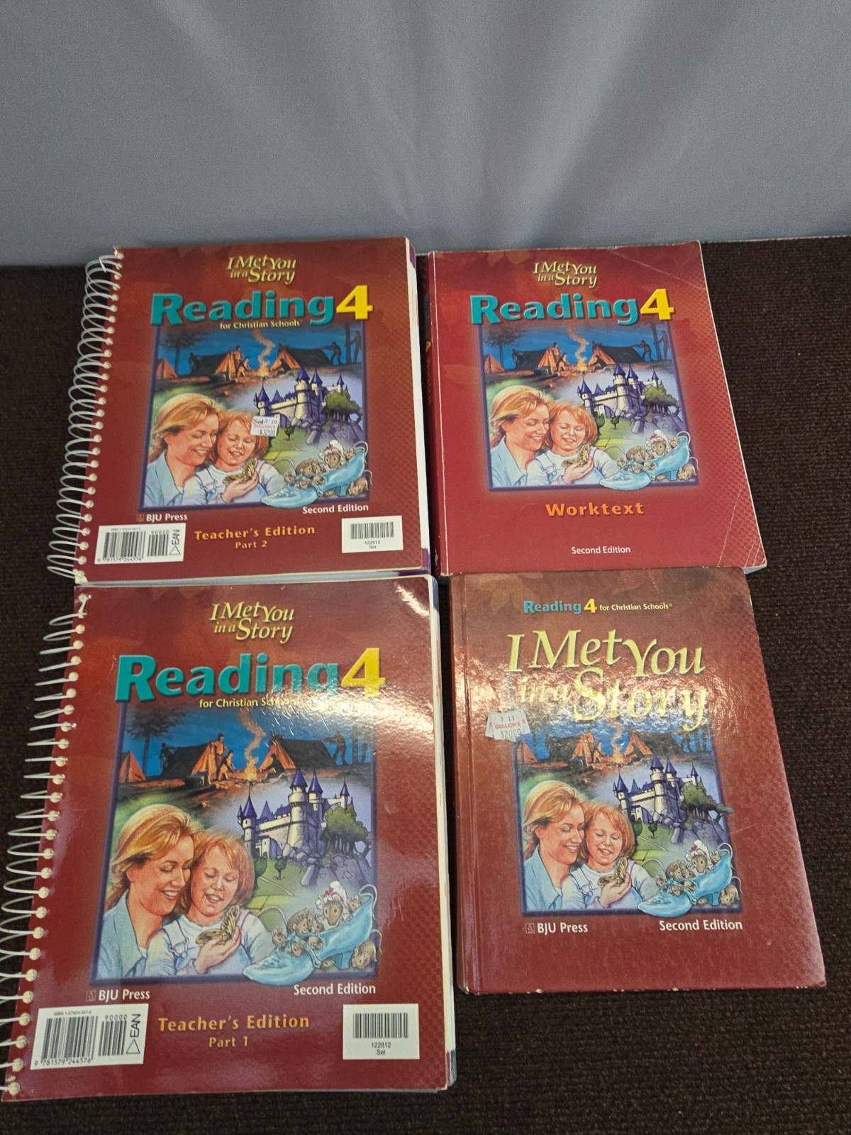 Reading 4 Bju Press I met you in a story Lot of 4 Books used