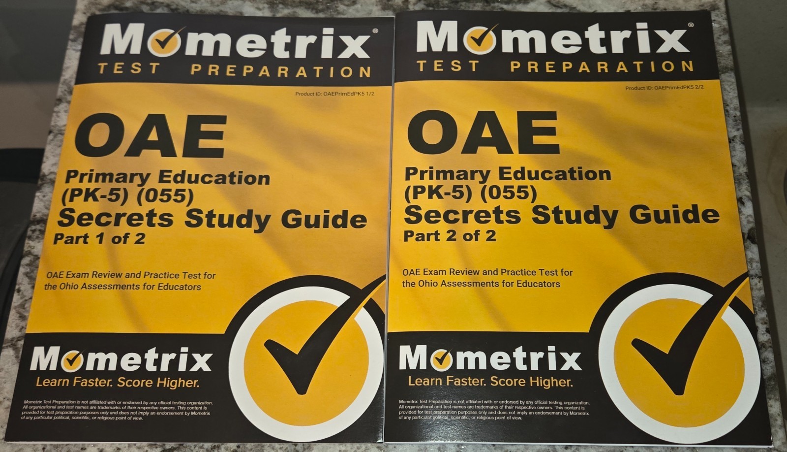 OAE Primary Education (PK-5) (055) Secrets Study Guide Parts 1 & 2 Mometrix Set