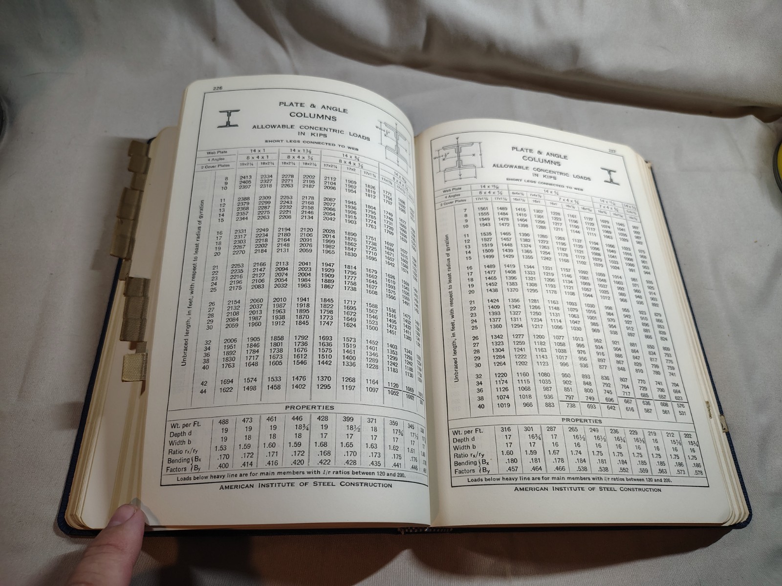 Steel Construction Manual 5th Edition by AISC 1956 Nineteenth Printing