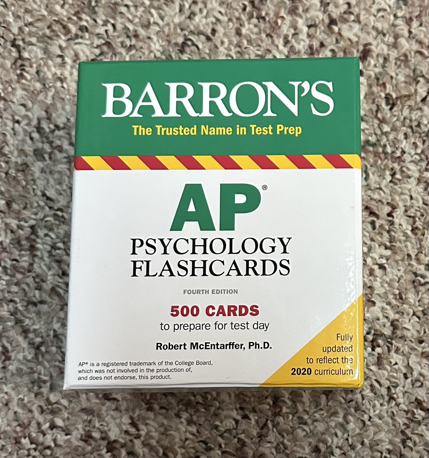 BARRON’S AP Psychology Flashcards Fourth 4th Edition 500 Cards
