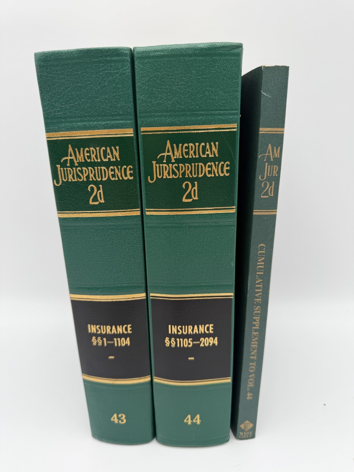 American Jurisprudence 2d Volume 43 and 44 Insurance With Supplement