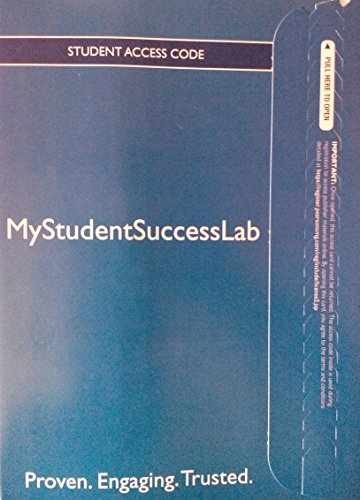 MyStudentSuccessLab – Printed Access Code, by Prentice-Hall Inc. – Very Good p